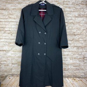 Vintage Womens J & H Fashions Raincoat Trench Sz12
